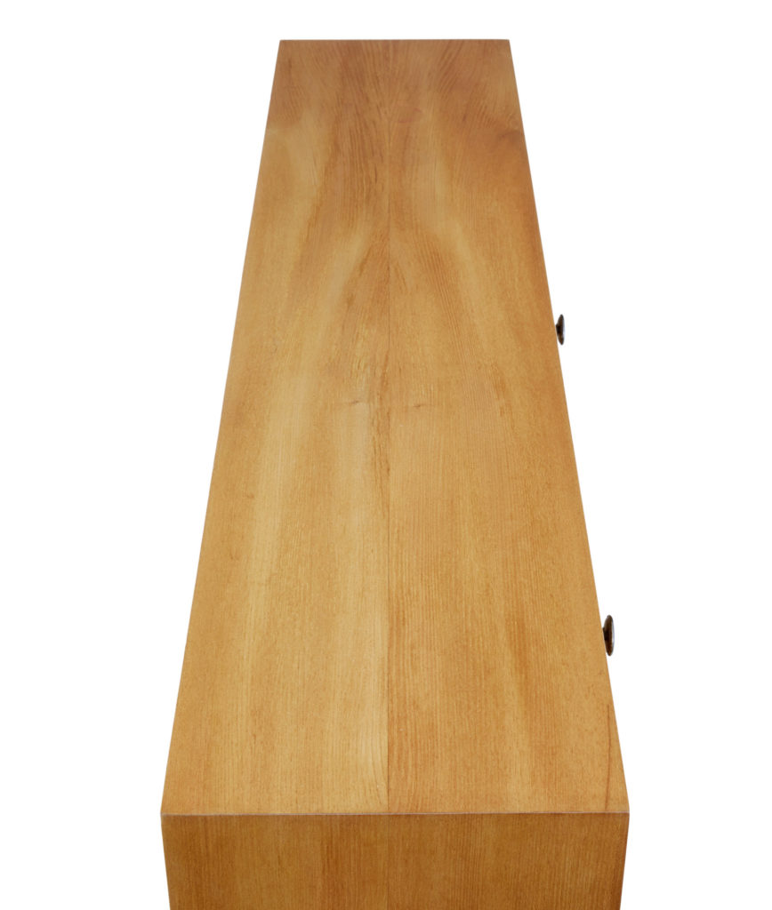 Swedish Mid 20th Century Elm Low Open Bookcase — image 3