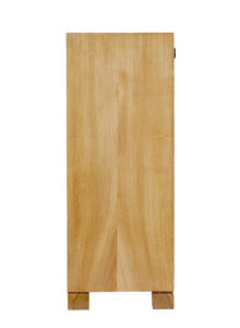 Swedish Mid 20th Century Elm Low Open Bookcase — thumbnail 4
