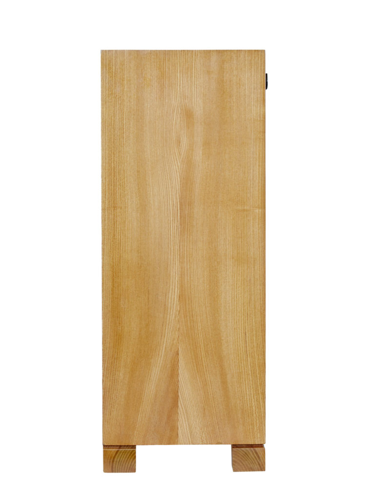 Swedish Mid 20th Century Elm Low Open Bookcase — image 4