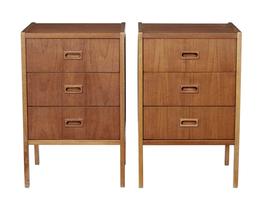 MATCHED PAIR OF MID 20TH CENTURY SCANDINAVIAN CHESTS BY BODAFORS
