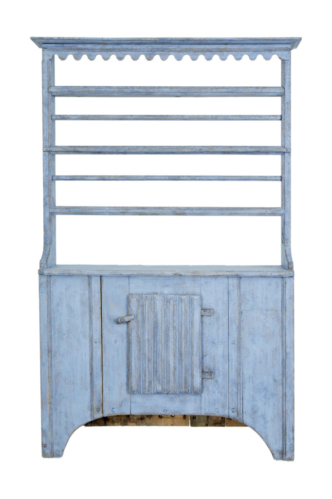 Early 19th Century Swedish Painted Dresser and Rack — image 10
