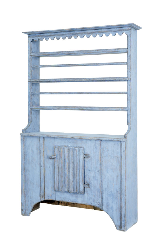 Early 19th Century Swedish Painted Dresser and Rack