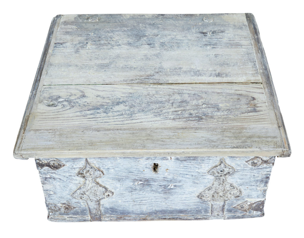 Swedish 18th Century Painted Pine Box — image 2