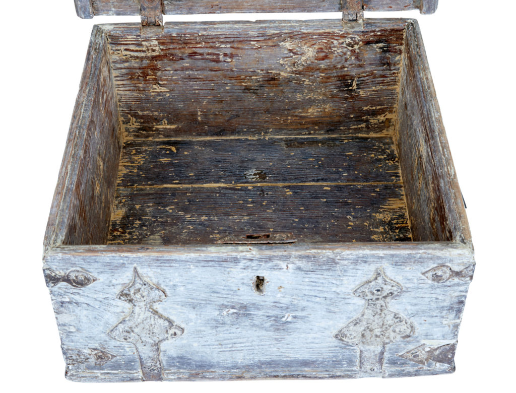 Swedish 18th Century Painted Pine Box — image 3