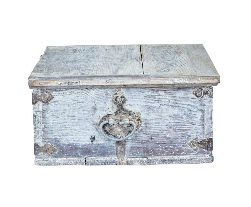 Swedish 18th Century Painted Pine Box — image 5
