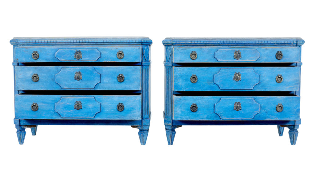 Pair of 19th Century Swedish Painted Commodes — image 9