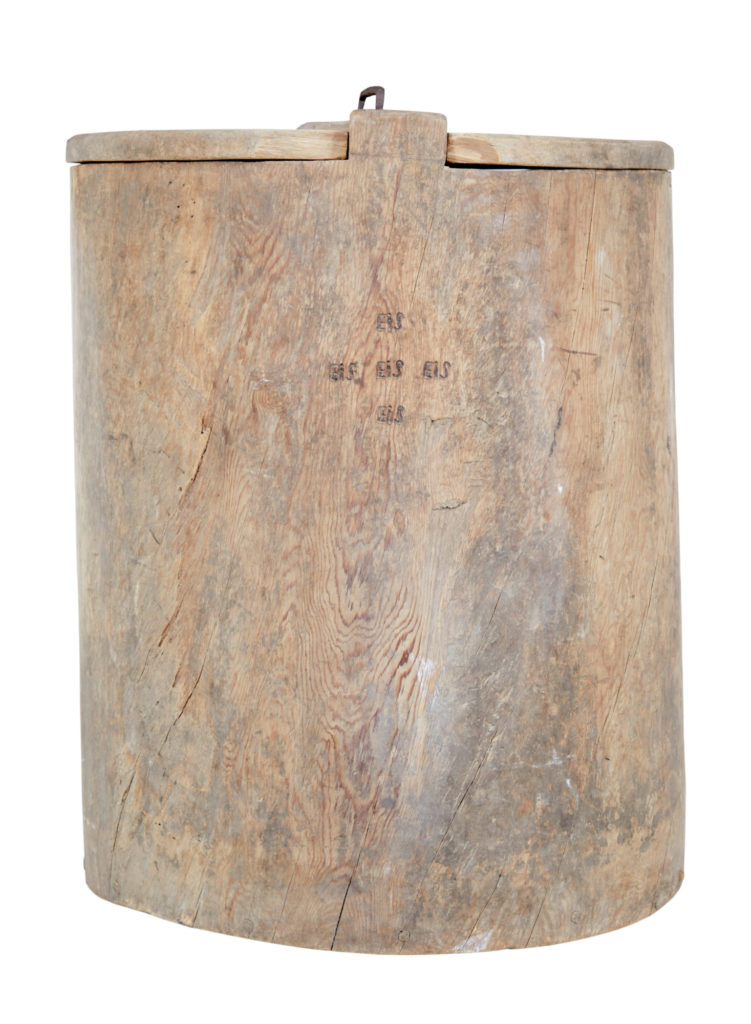 Mid 18th Century Swedish Pine Trunk Flour Bin