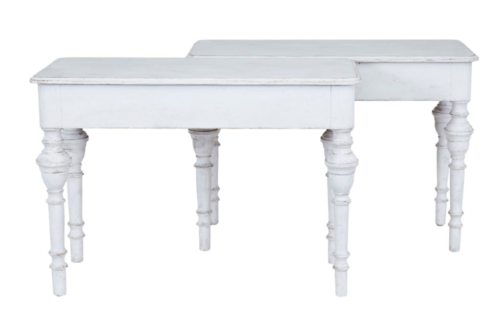 Fine Pair of 19th Century Swedish Painted Pine Console Tables — image 6