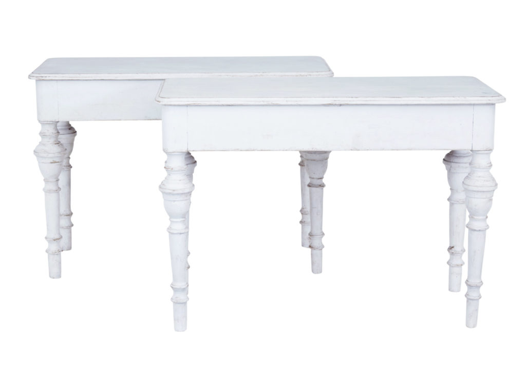 Fine Pair of 19th Century Swedish Painted Pine Console Tables — image 8