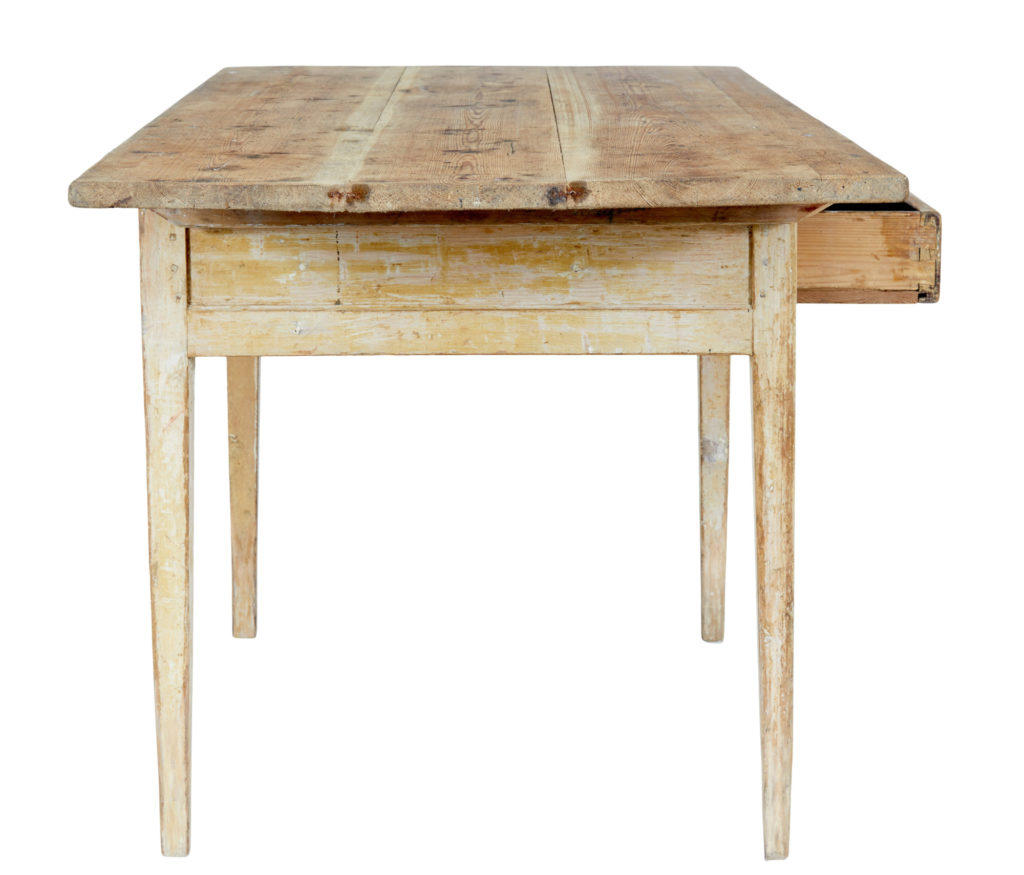 Mid 19th Century Swedish Painted Pine Kitchen Table — image 4