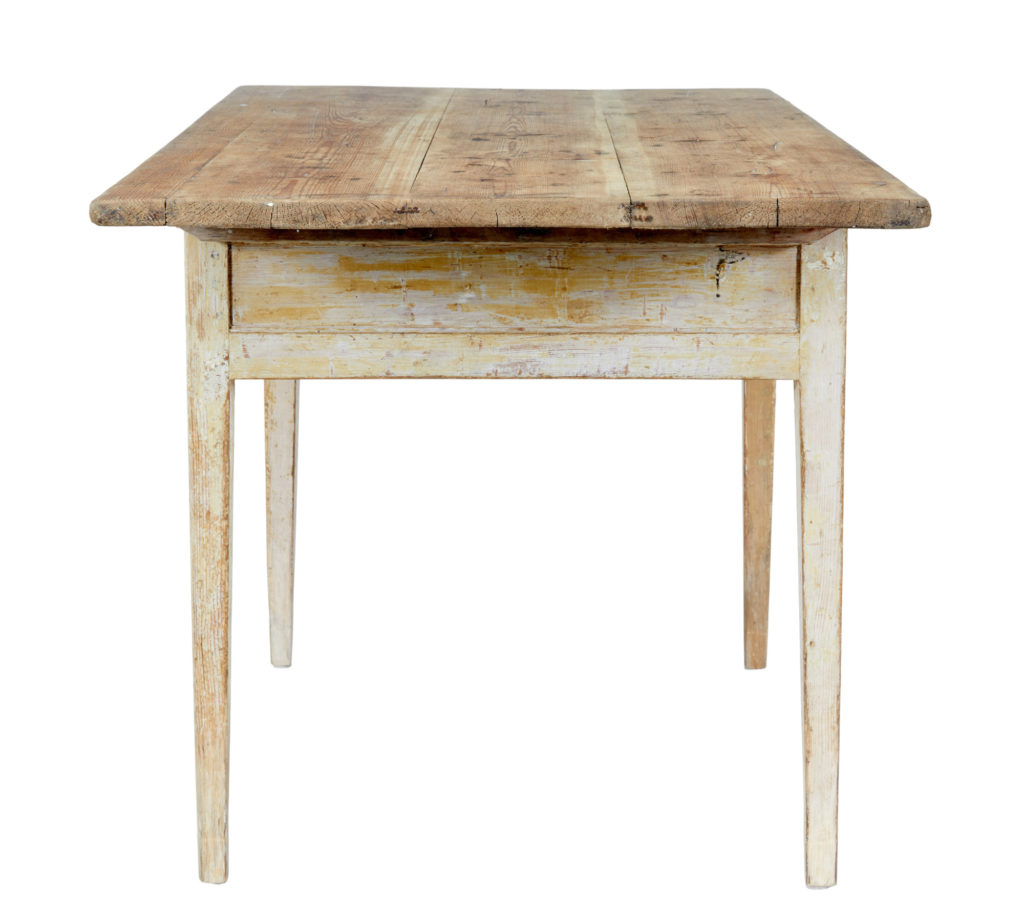 Mid 19th Century Swedish Painted Pine Kitchen Table — image 5