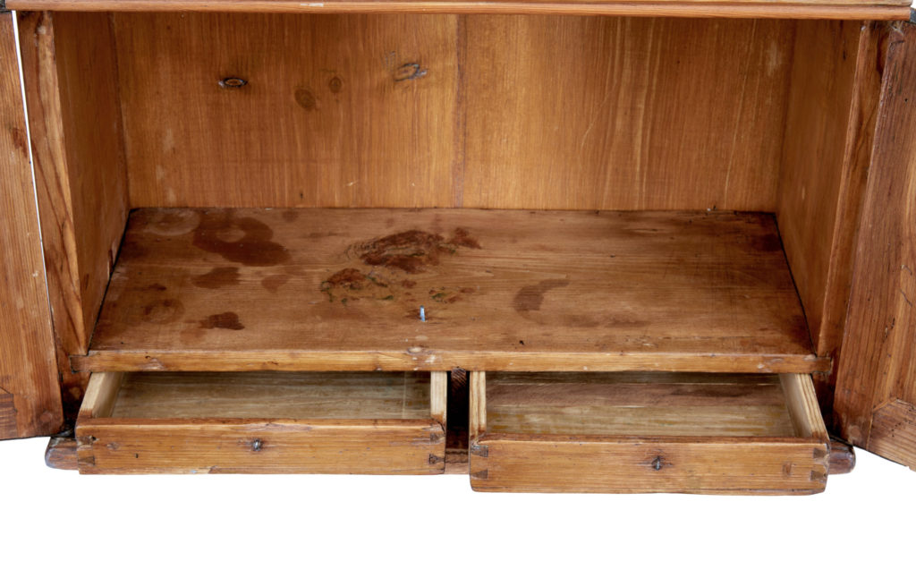 19th Century Small Swedish Pine Wall Cabinet — image 2