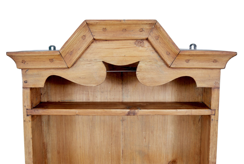 19th Century Small Swedish Pine Wall Cabinet — image 4