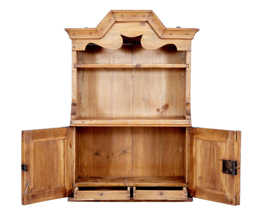 19th Century Small Swedish Pine Wall Cabinet — image 8