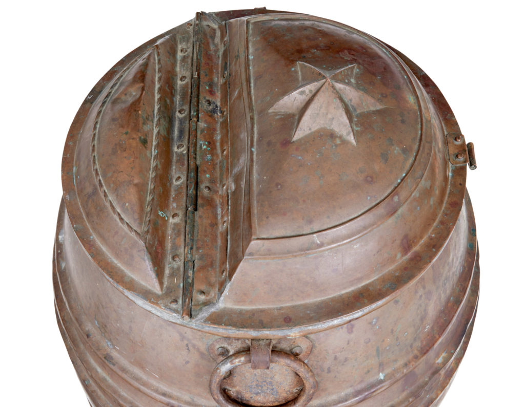 Large Decorative 19th Century Copper Storage Churn — image 5