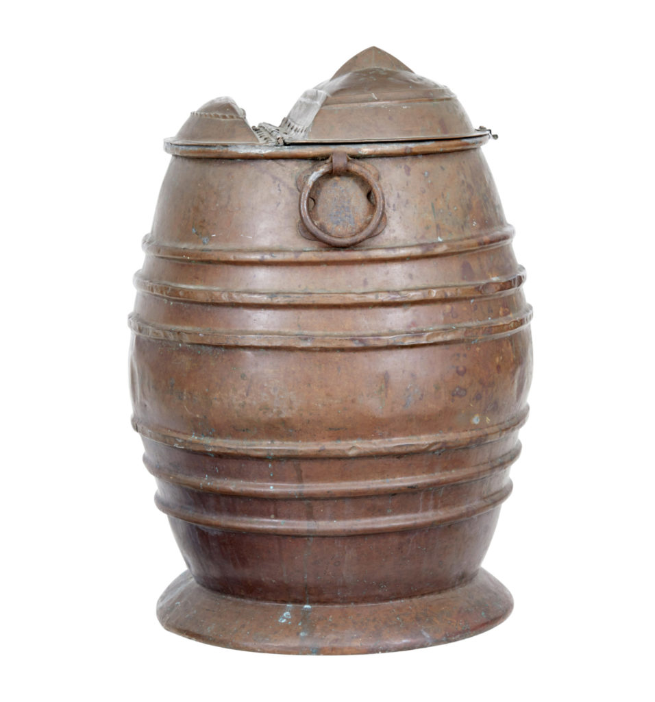 Large Decorative 19th Century Copper Storage Churn — image 6
