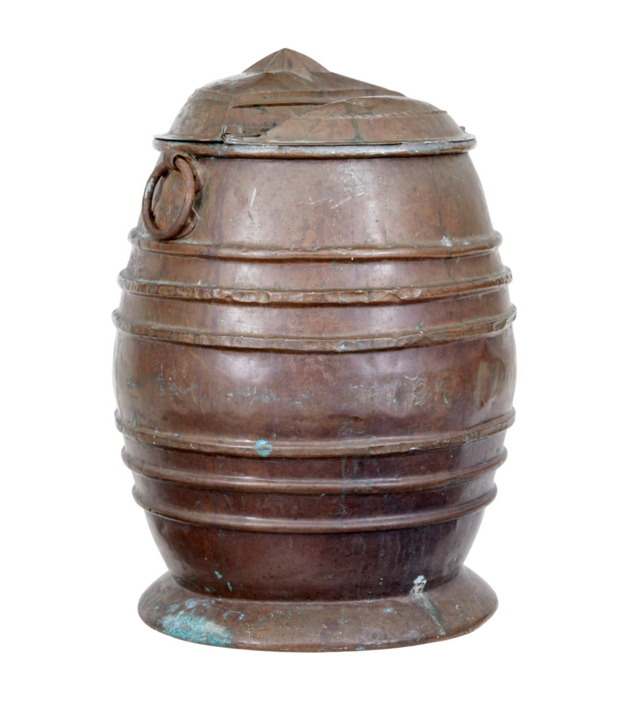 Large Decorative 19th Century Copper Storage Churn — image 9