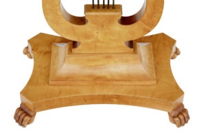Early 20th Century Swedish Birch Lyre Sewing Table — thumbnail 6