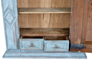 Swedish Painted 19th Century Oak Wall Cabinet — thumbnail 2
