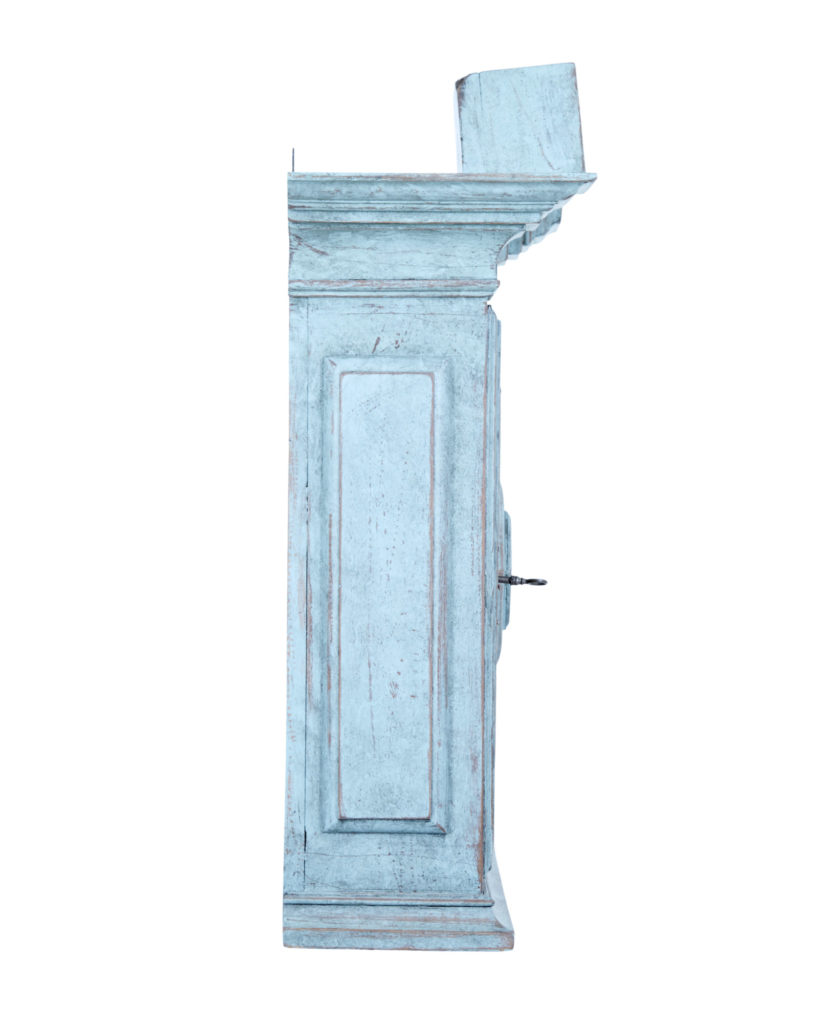 Swedish Painted 19th Century Oak Wall Cabinet — image 5