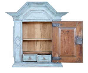 Swedish Painted 19th Century Oak Wall Cabinet — thumbnail 8