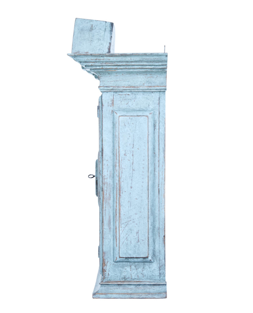 Swedish Painted 19th Century Oak Wall Cabinet — image 7