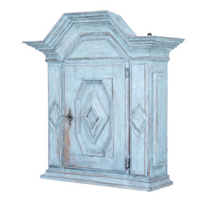 Swedish Painted 19th Century Oak Wall Cabinet — thumbnail 1