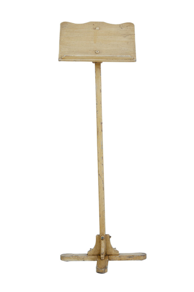 19th Century Painted Oak and Pine Lectern Stand — image 1