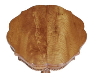 19th Century Swedish Elm Shaped Occasional Table — thumbnail 3
