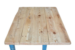 19th Century Rustic Swedish Painted Pine Drop Leaf Table — thumbnail 2