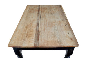 19th Century Painted Pine Victorian Country Kitchen Table — thumbnail 3