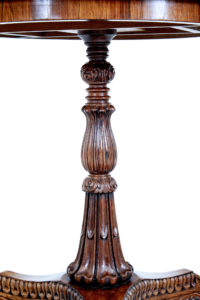 19th Century Carved Regency Walnut Occasional Table — thumbnail 3