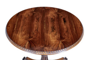 19th Century Carved Regency Walnut Occasional Table — thumbnail 7