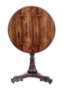 19th Century Carved Regency Walnut Occasional Table — thumbnail 8