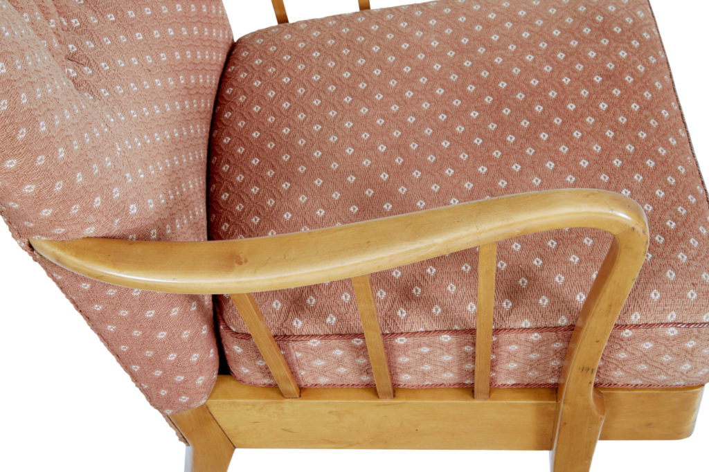 Pair of Mid 20th Century Swedish Birch Armchairs — image 2