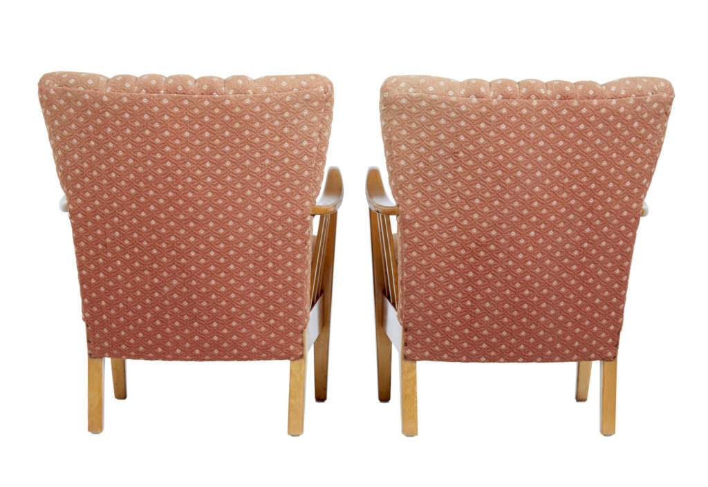 Pair of Mid 20th Century Swedish Birch Armchairs — image 5