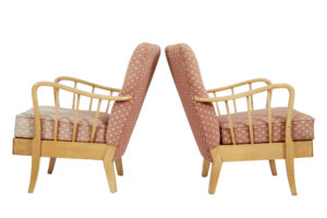 Pair of Mid 20th Century Swedish Birch Armchairs — thumbnail 7