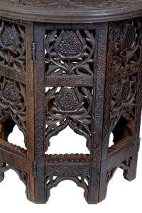 Pair of Late 19th Century Anglo Indian Carved Hardwood Tables — thumbnail 3