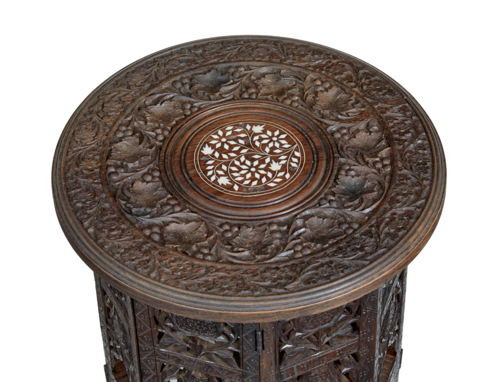 Pair of Late 19th Century Anglo Indian Carved Hardwood Tables — image 5