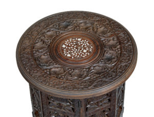 Pair of Late 19th Century Anglo Indian Carved Hardwood Tables — thumbnail 5