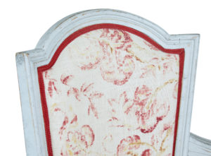 Pair of Painted 19th Century Swedish Shield Back Armchairs — thumbnail 3