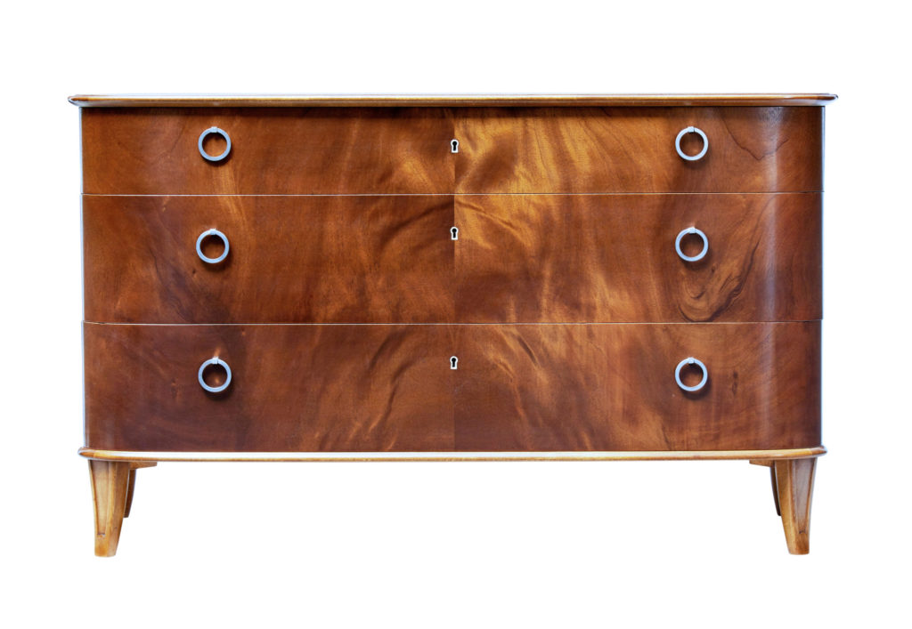 Mid 20th Century Mahogany Chest of Drawers by Svensk Mobelindustri — image 7