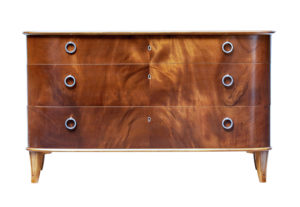 Mid 20th Century Mahogany Chest of Drawers by Svensk Mobelindustri — thumbnail 7