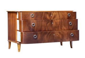 Mid 20th Century Mahogany Chest of Drawers by Svensk Mobelindustri — thumbnail 6