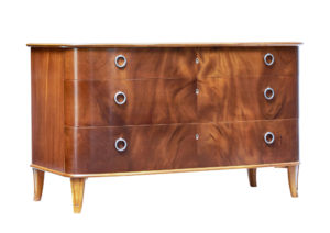 Mid 20th Century Mahogany Chest of Drawers by Svensk Mobelindustri — thumbnail 1