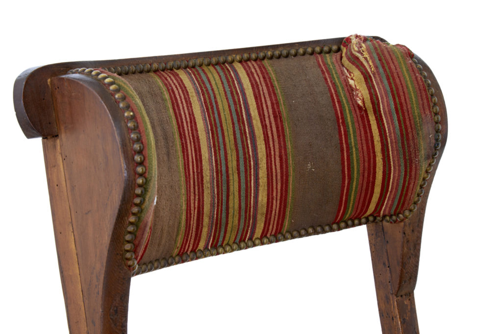 Unusual Pair of 19th Century Fruitwood High Back Armchairs — image 2