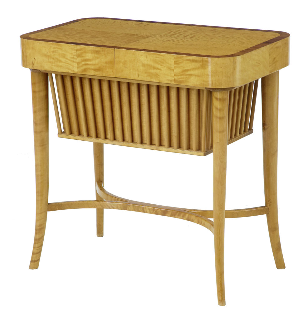 20th Century 1950’s Swedish Birch Sewing Work Table by Bodafors