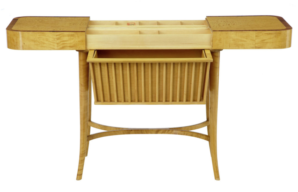 20th Century 1950’s Swedish Birch Sewing Work Table by Bodafors — image 5