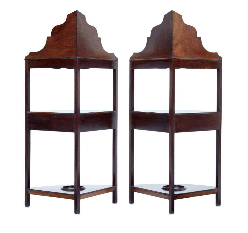 Pair of 19th Century Georgian Influenced Mahogany Washstands — image 5