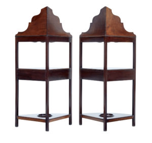 Pair of 19th Century Georgian Influenced Mahogany Washstands — thumbnail 5